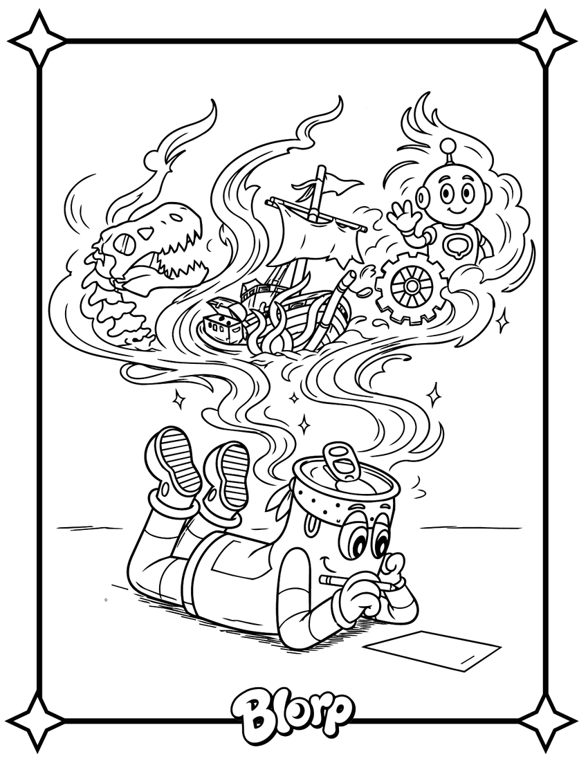 Coloring page of Orbit's imagination