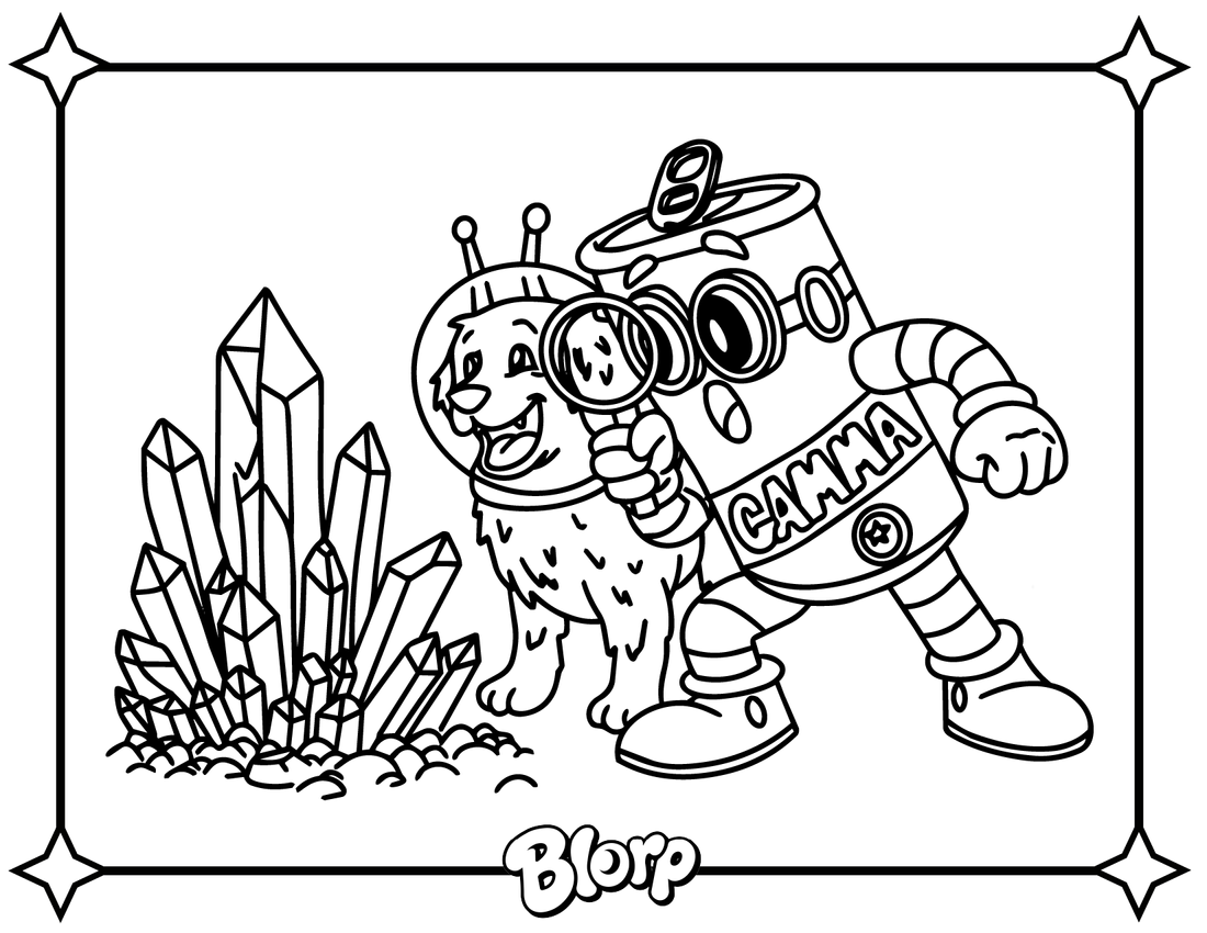 Coloring page of Gamma and Astro