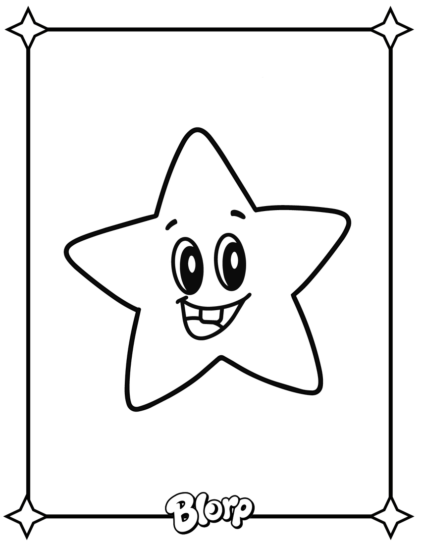 Coloring page of Ray the star